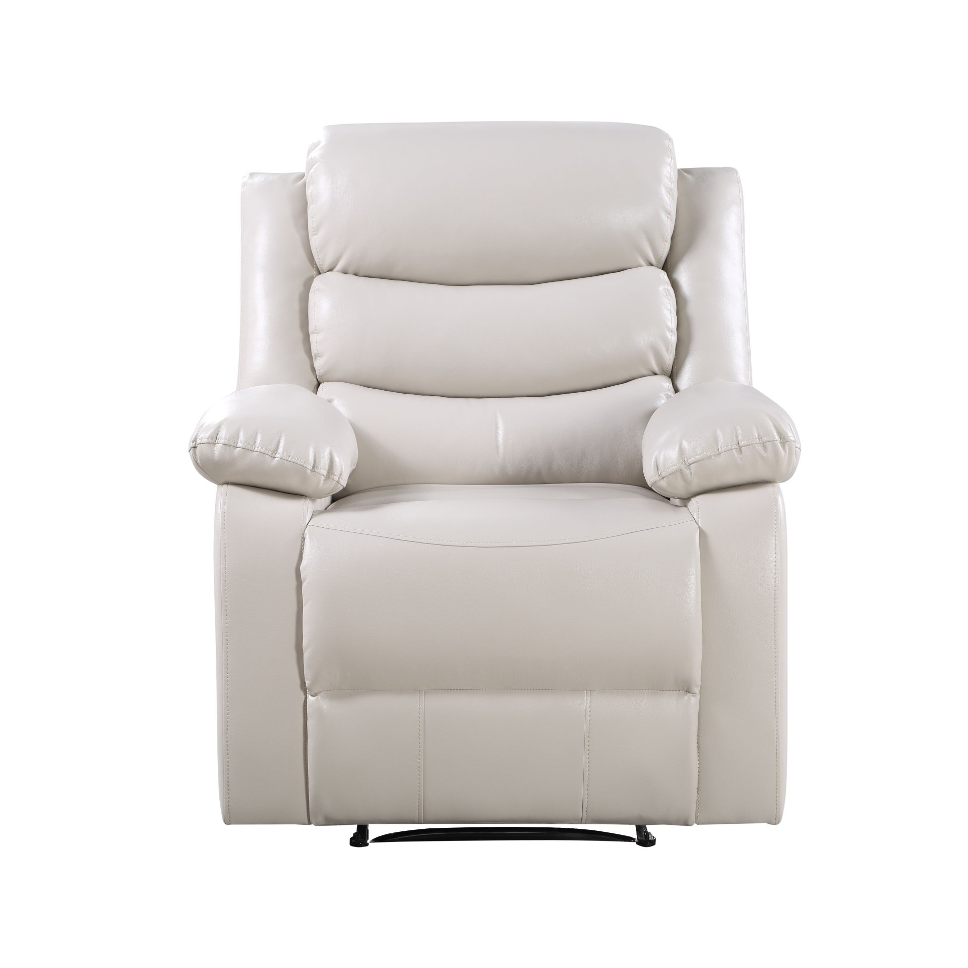 Eilbra - Synthetic Leather Power Motion Recliner - Beige - Image 7