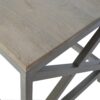 Industrial Cross Metal Coffee Table - Pewter - Image 8