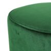 Round Velvet Ottoman, Upholstered Foot Stool For Living Room, Entryway - Emerald - Image 8
