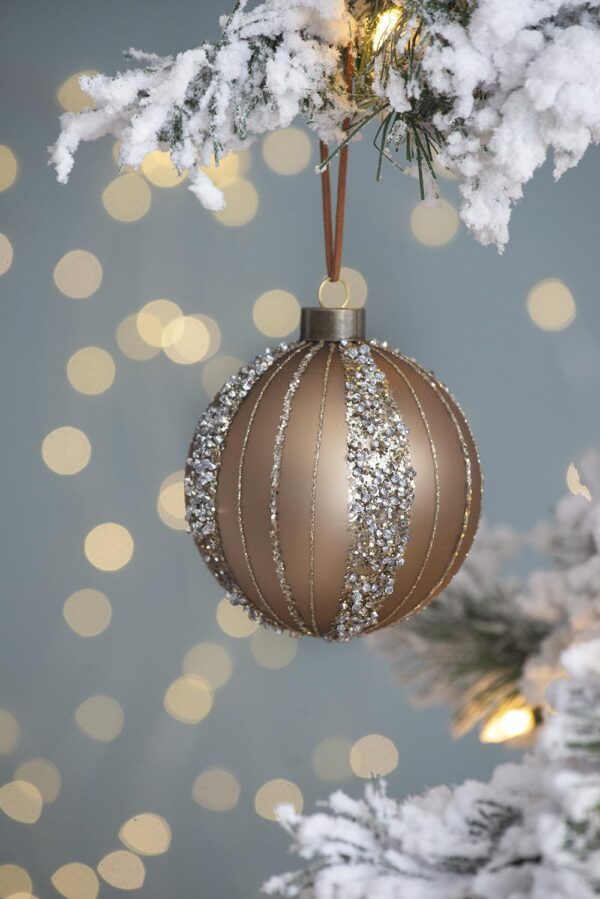 Christmas Ball Ornaments, Decorative Hanging Ball Christmas Tree Ornaments For Holiday Party Decorations (Set of 12) - Gold