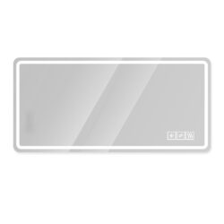 LED Bathroom Vanity Mirror, Anti Fog, Dimmable, Shatter Proof Tempered Glass - Silver