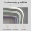 Frameless Full Length Floor Mirror With LED Light, Dimming & 3 Color Modes Mirror - Silver - Image 8