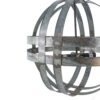 4 Light Galvanized Chandelier, Hanging Light Fixture With Adjustable Chain For Kitchen, Bulb Not Included - Gray - Image 10