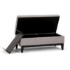 Oregon - Storage Ottoman Bench With Tray - Cloud Gray - Image 2