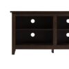 Modern Transitional 3 Shelf Open Storage 70" TV Stand For 80" TVs - Espresso - Image 4