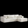 Modern Chenille Upholstered Sectional Sofa Couch Set, Modular L Shaped Sectional Living Room Sofa Set & 6 Pillows, Free Combination - Beige - Image 10