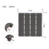 Plastic Interlocking Deck Tiles 44 Pack For Outdoor And Indoor Use, 12" X 12" Square Waterproof Patio Decking - Dark Gray - Image 3
