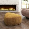 Pebble - Rounded Triangle Cocktail Ottoman - Mustard Yellow - Image 5