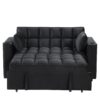Multi Functional Sofa Bed With Cup Holder And USB Port For Living Room Or Apartments - Black - Image 10