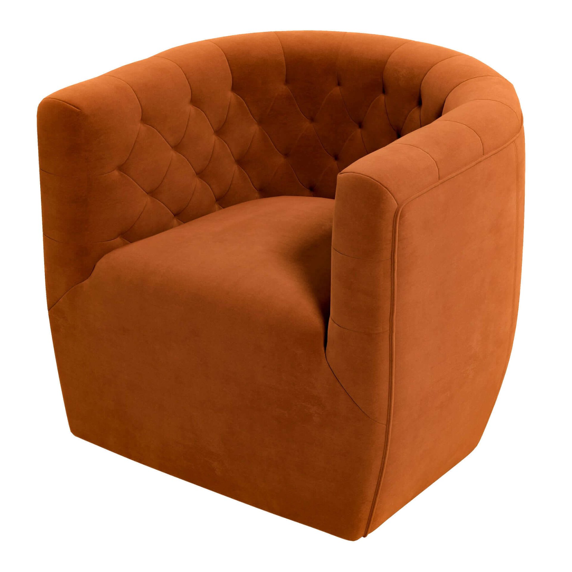 Delaney - Swivel Chair - Burnt Orange - Image 4