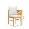 Farmhouse Modern Dining Corner Chairs (Set of 2) With Handwoven Rattan Backrests And Solid Wood Legs - Natural / White - Image 3