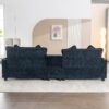 Contemporary Chenille Upholstered Sectional Sofa With Ottomans, USB Ports, Cup Holders & Storage - Blue - Image 16
