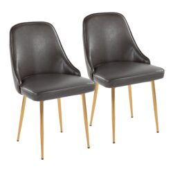 Marcel - Contemporary / Glam Dining Chair (Set of 2) - Gray