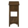 Accent End Table, 2 Tier, Narrow, Storage Drawer, Transitional - Walnut - Image 4