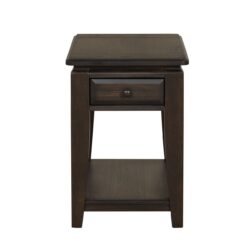 Traditional Chairside Table With Storage - Mahogany