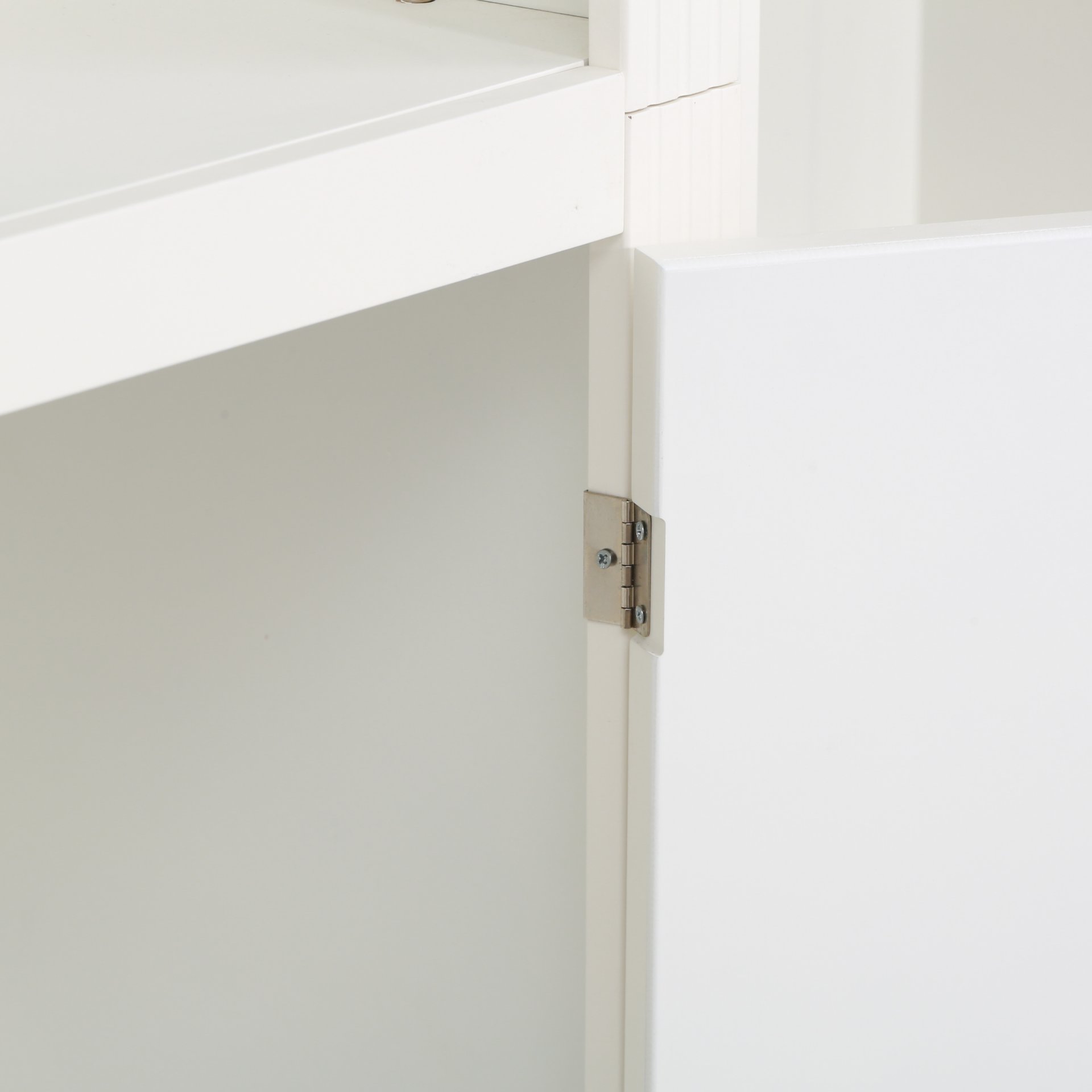 Retro Style Display Bookcase With Adjustable LED Ceiling Light And Tempered Glass Shelves - White - Image 15