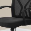 Office Chair, Adjustable Height Swivel, Ergonomic, Armrests, Mesh, Contemporary & Modern - Black - Image 3