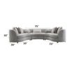 Ivria - Boucle Sectional Sofa With 9 Pillows - Gray - Image 7