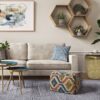 Johanna - Square Pouf - Multicolor - Fabric - Image 5