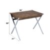 Callers - Weathered Writing Desk - Chrome / Oak - Image 2