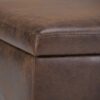 Owen - Coffee Table Storage Ottoman - Distressed Chestnut Brown - Image 5