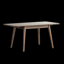 Round Corner Diagonal Leg Telescopic Table, For 6 - 8 People To Meet Dining Table - Walnut