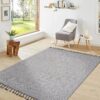 Guros - 4' X 6' Medallion Indoor / Outdoor Area Rug - White / Ivory - Image 6