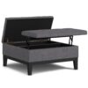 Dover - Lift Top Coffee Table Storage Ottoman - Gray - Image 3