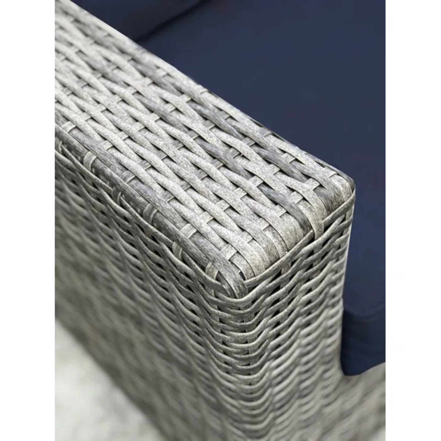 Patio Conversation Set With Cushions, Seats 4 - Gray Mix - Image 8