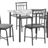 Dining Table Set, 5 Pieces Set, Small, Rectangular, Contemporary & Modern - White - Image 16