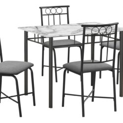 Dining Table Set, 5 Pieces Set, Small, Rectangular, Contemporary & Modern - White