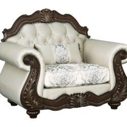 Pierce - Chair With Pillow - Beige / Cherry