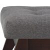 Draper - Mid Century Tufted Ottoman Bench - Slate Gray - Image 4