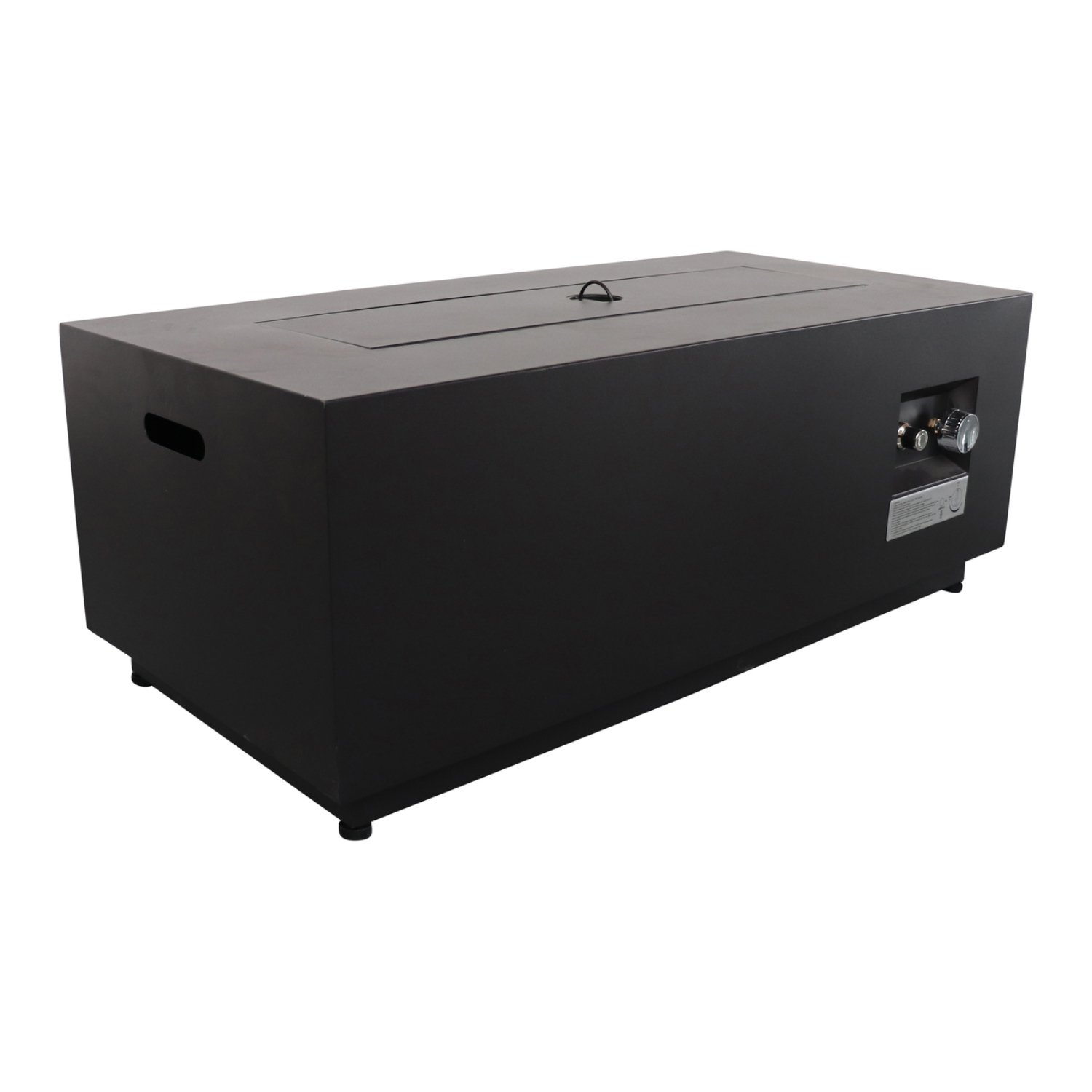 Outdoor Fire Pit Table With Lid, Fuel Versatility - Black - Image 5