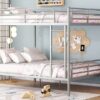 Full Over Full Metal Bunk Bed - Sliver - Image 13