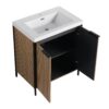 Modern 30" Freestanding Bathroom Vanity With Resin Sink & Soft Close Cabinet Doors - Light Coffee - Image 16