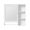 Wall Mounted Bathroom Storage Cabinet, Medicine Cabinets With Large Mirror Door, Adjustable Shelves And Three Open Storage Levels(Not Include Bathroom Vanity) - White - Image 13