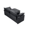 Corduroy 2 Seater Sofa With Ottoman L Shaped Sofa For Small Spaces Corduroy Modern Design - Gray - Image 8