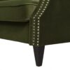Elaine - Camel Back Small Space Sofa - Olive Green - Image 10