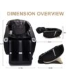 SL Type Pulley Guide, 2D Motor-Massage Manipulator-Space Saver Design, Track Sliding Zero Gravity Multifunction Massage Chair - Black - Image 3