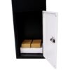Package Delivery Box, Galvanized Steel Parcel Mailbox With Code Lock & Mounting Hardware, For Outdoor Porch, Curbside - White / Black - Image 6