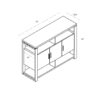 Buffet Kitchen Cabinet, Display Cabinet With Multi - Shelving - Distressed Gray - Image 5