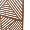 Freestanding Decorative Privacy Screen For Deck Balcony Patio, Metal Privacy Screen - Brown - Image 8