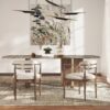 Artemis - Mixed Material Upholstered Dining Arm Chair - Warm White - Image 9