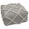 Cowan - Square Pouf - Gray / Natural - Image 2