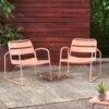 Modern Conrad Chair Set With Metal Frame - Coral - Image 4