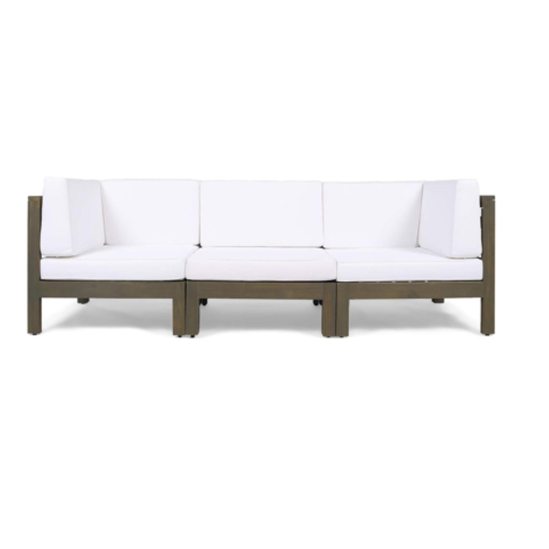 Oana - Modern 3 Piece Sofa Set With Water Resistant Cushions - White - Image 2