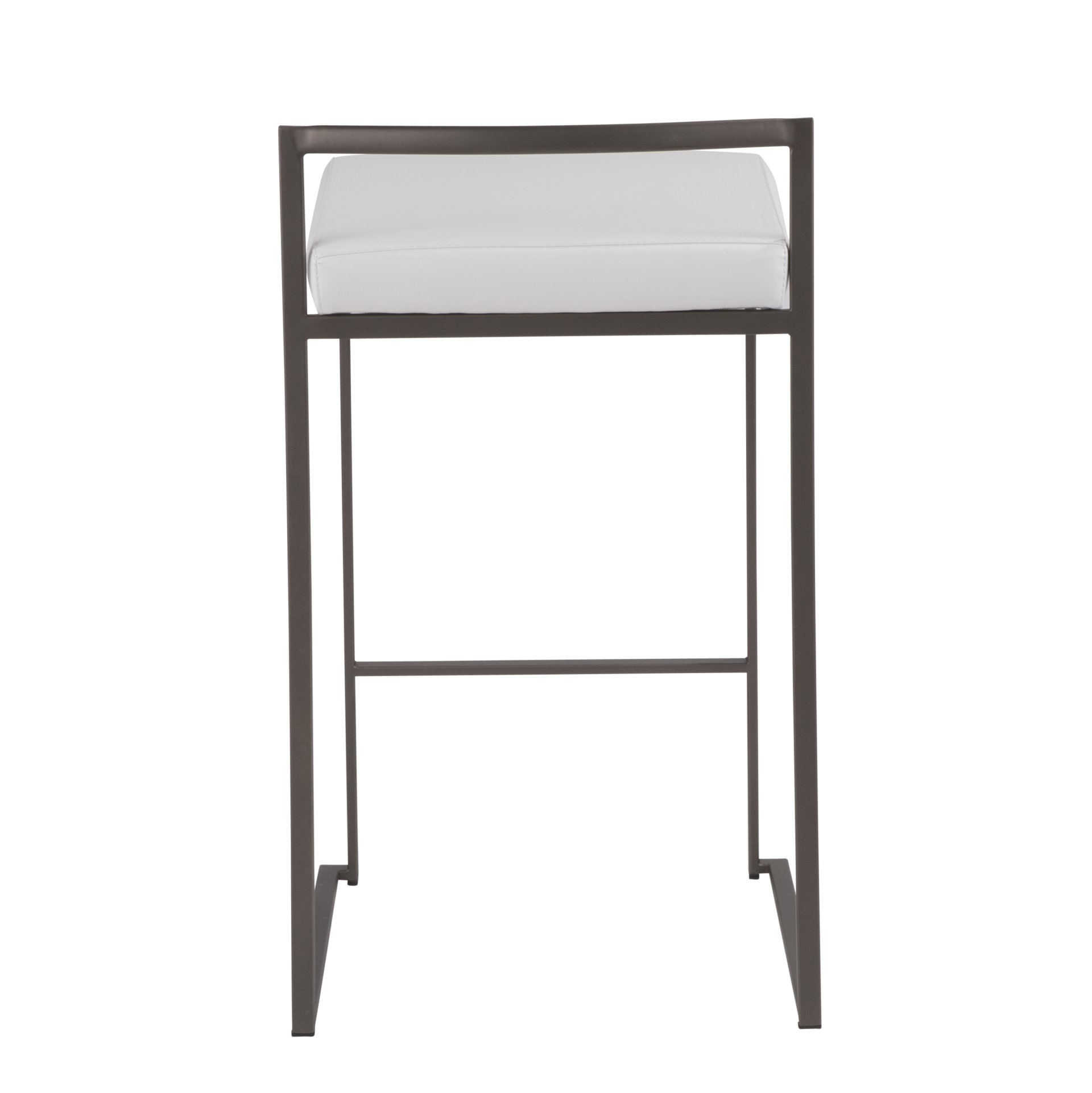 Fuji - Industrial, Stackable Counter Stool (Set of 2) - White - Image 5