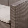 Outdoor Brown Rattan Club Chair With Water Resistant Cushions - Brown / Beige - Image 8