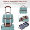 Hardshell Luggage Sets 3 Pieces 20" / 28" Luggages And Cosmetic Case Spinner Suitcase With Tsa Lock Lightweight - Green - Image 4